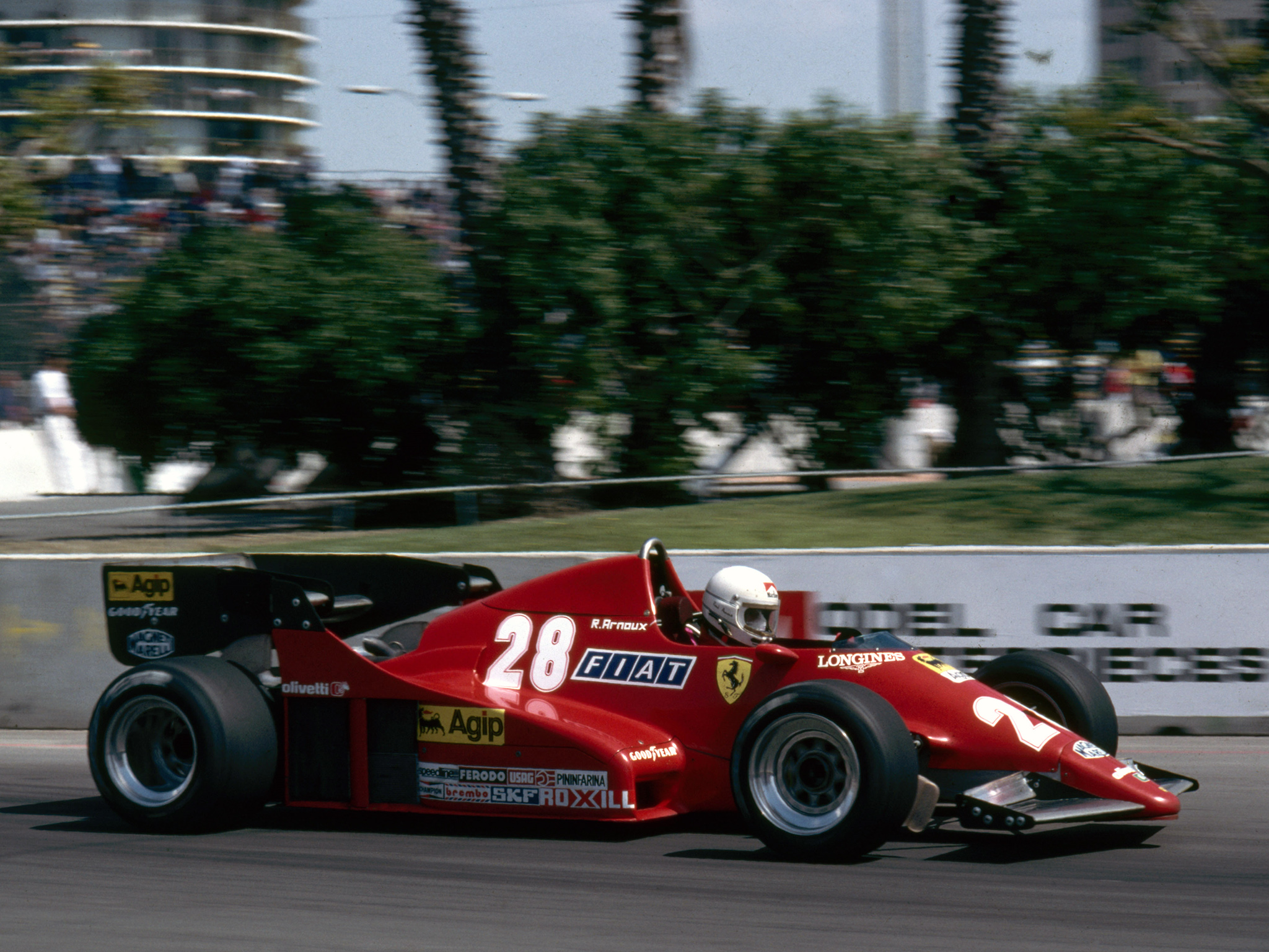 Rene Arnoux (FR), Scuderia Ferrari SpA SEFAC 126C2.. United States Grand Prix West, Long Beach, California, USA, 27/03/1983.