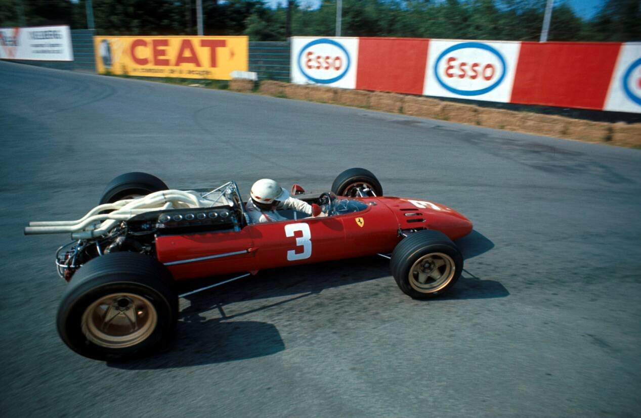 Mike Parkes(GBR) Ferrari 312 Belgian GP, Spa, 18 June 1967