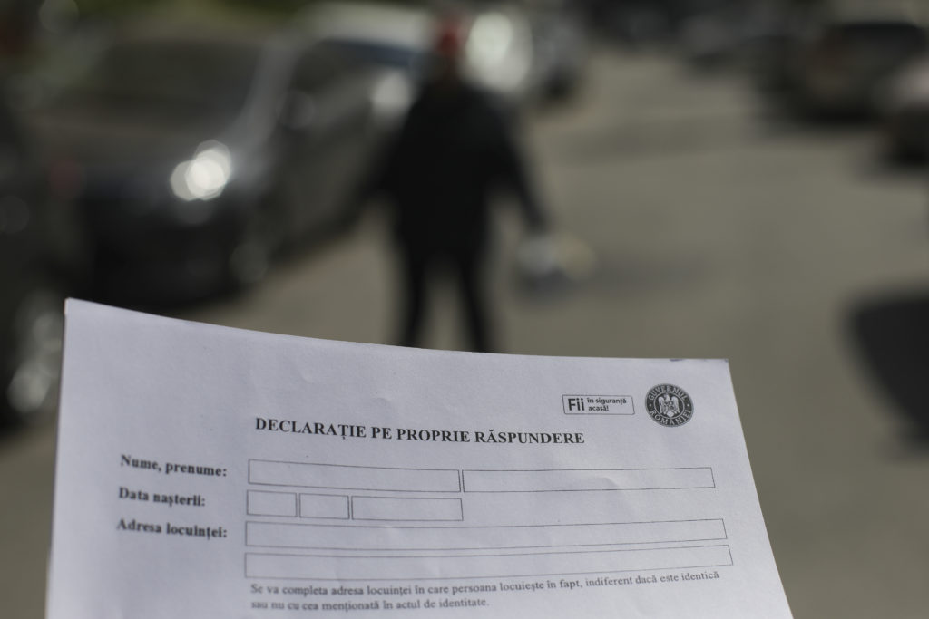 declaratia pe propria raspundere coronavirus