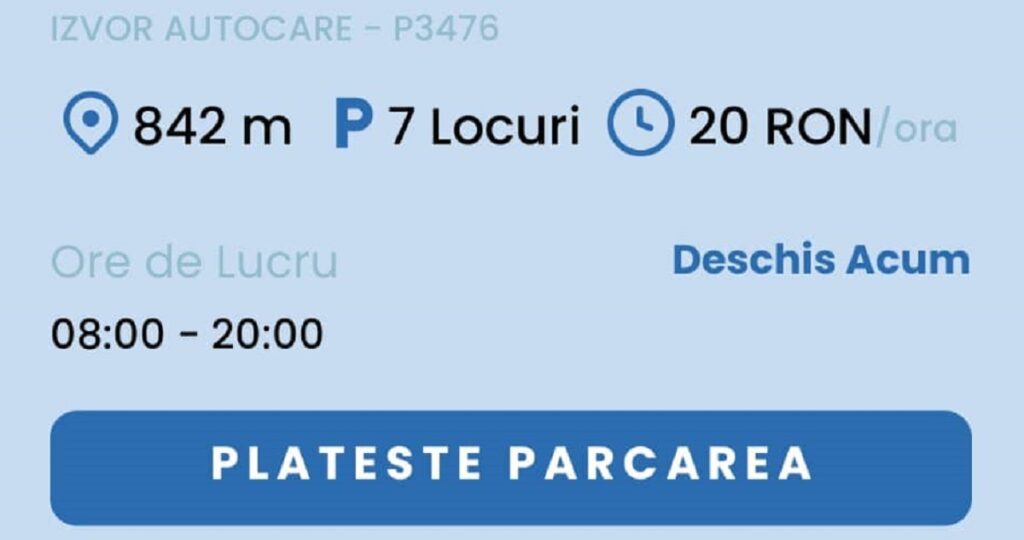 parcare aplicatie