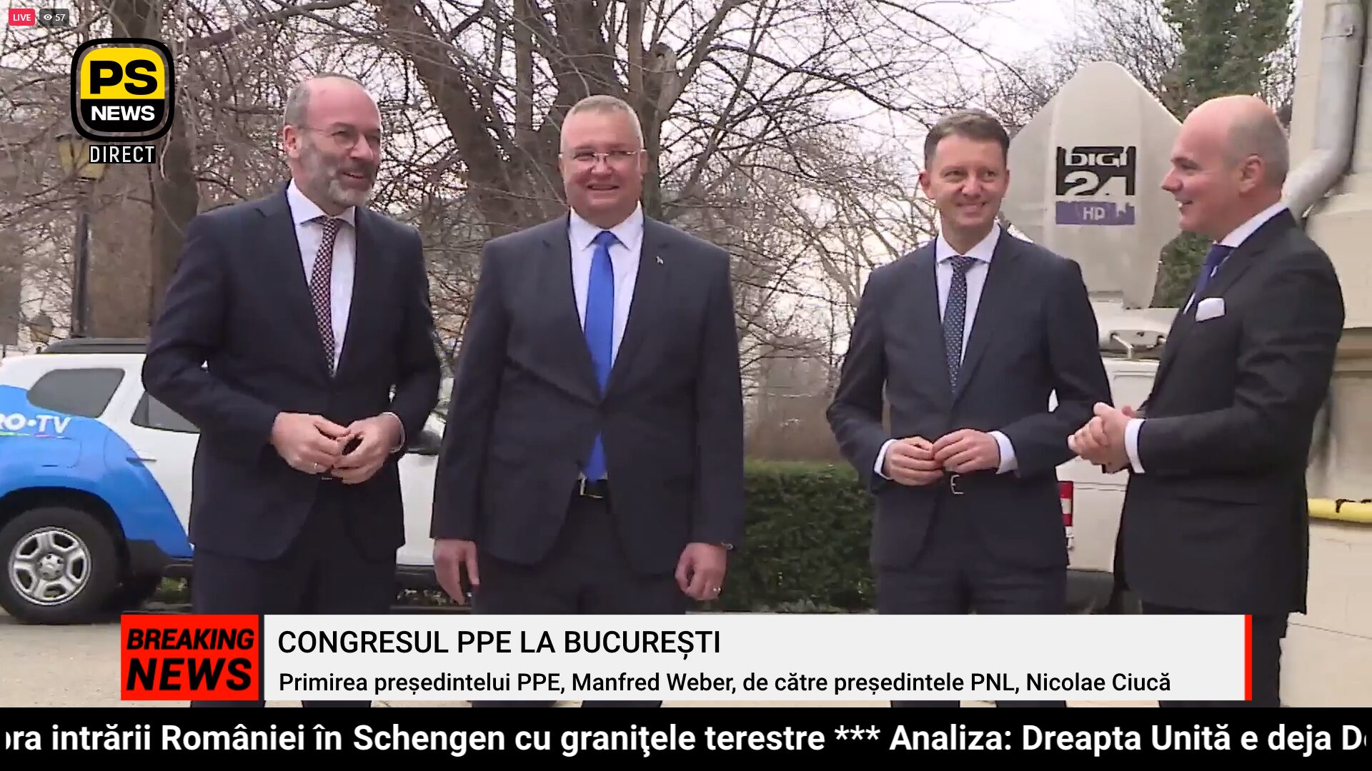 PS News TV | Primirea președintelui Partidului Popular European, Manfred Weber, de către președintele PNL, Nicolae Ciucă