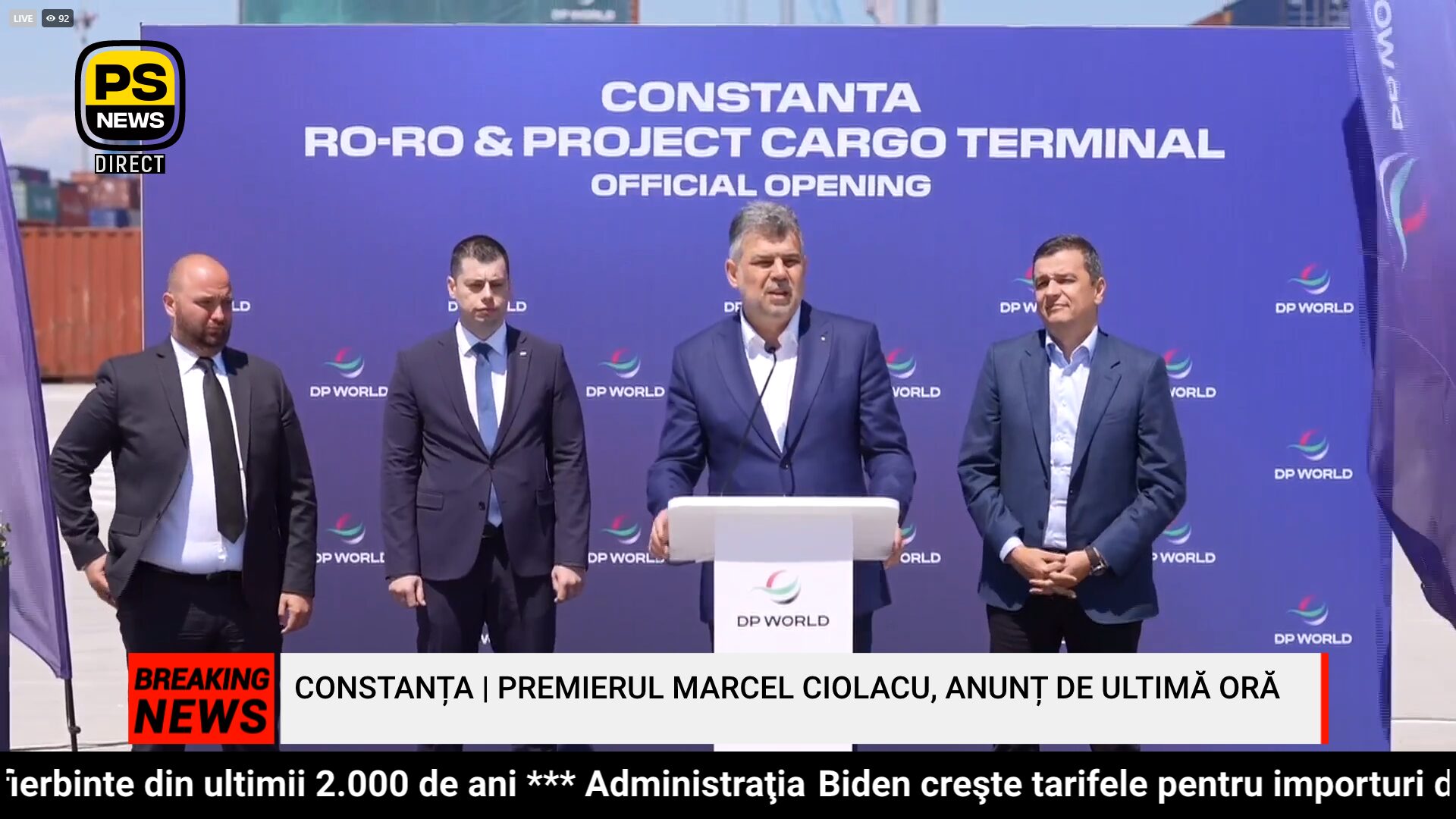 PS News TV | Premierul Marcel Ciolacu, anunț de ultimă oră de la Constanța