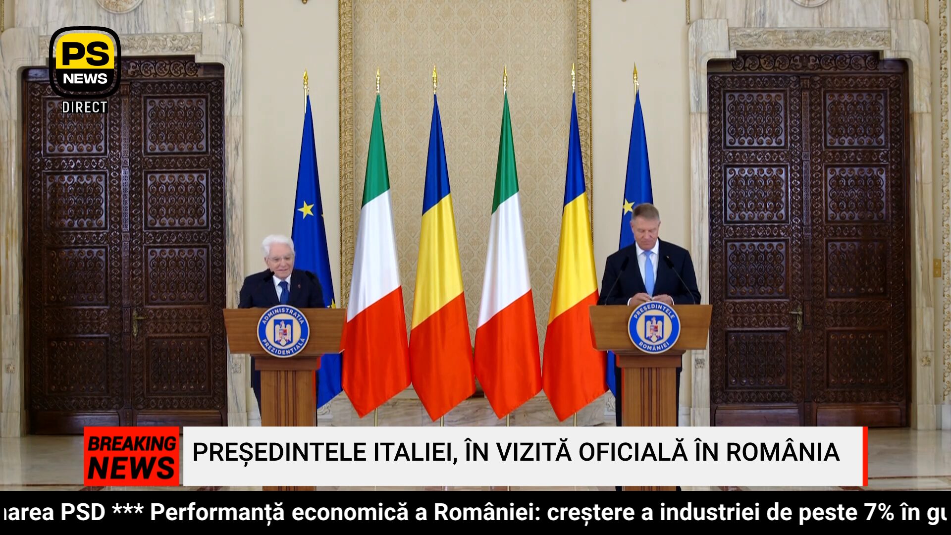 PS News TV | Președintele Italiei, în vizită oficială în România