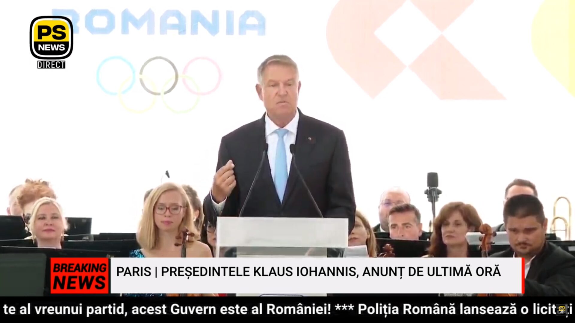 PS News TV | Președintele Klaus Iohannis, în direct de la Paris