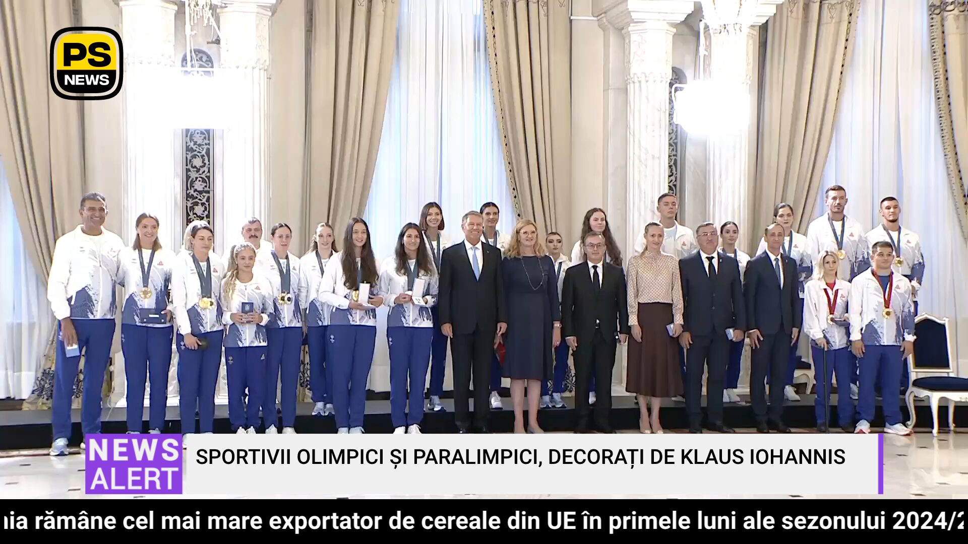 PS News TV | Sportivii olimpici şi paralimpici români, decoraţi de Klaus Iohannis