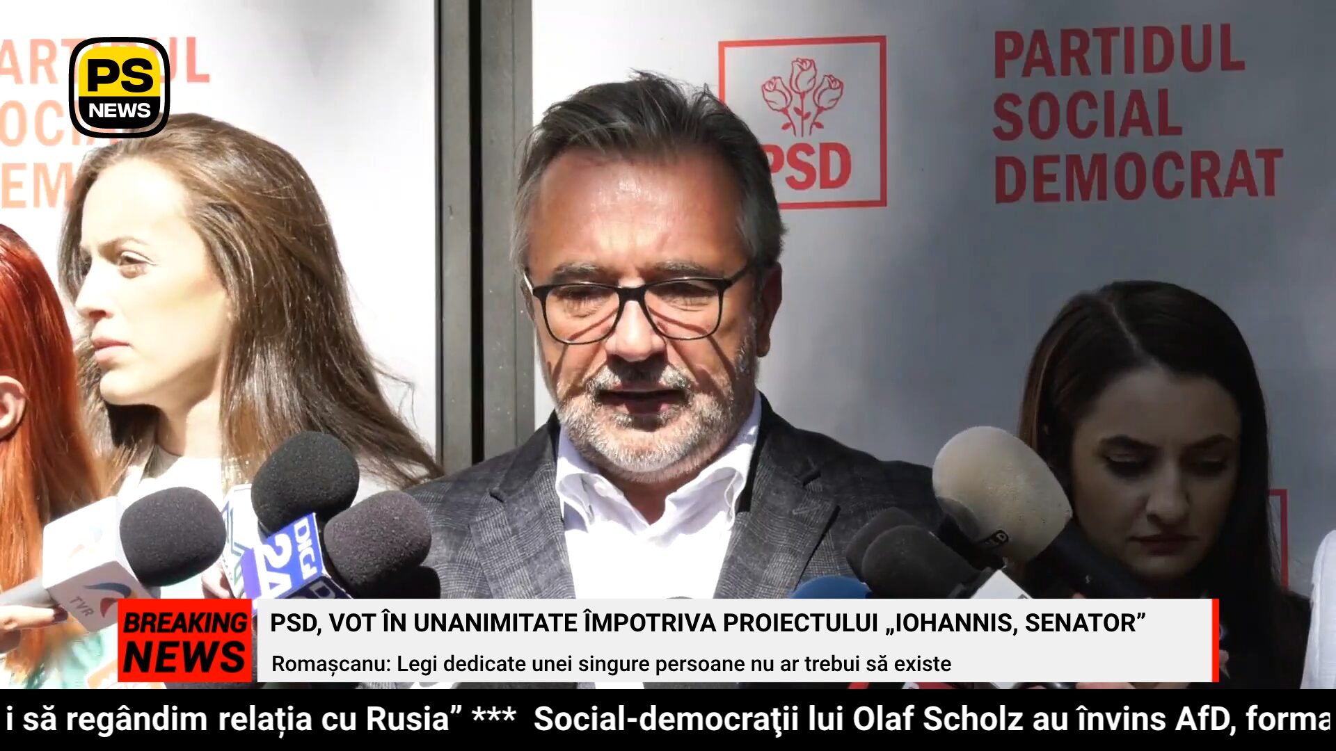 PS News TV | PSD, vot în unanimitate împotriva proiectului „Iohannis, senator”