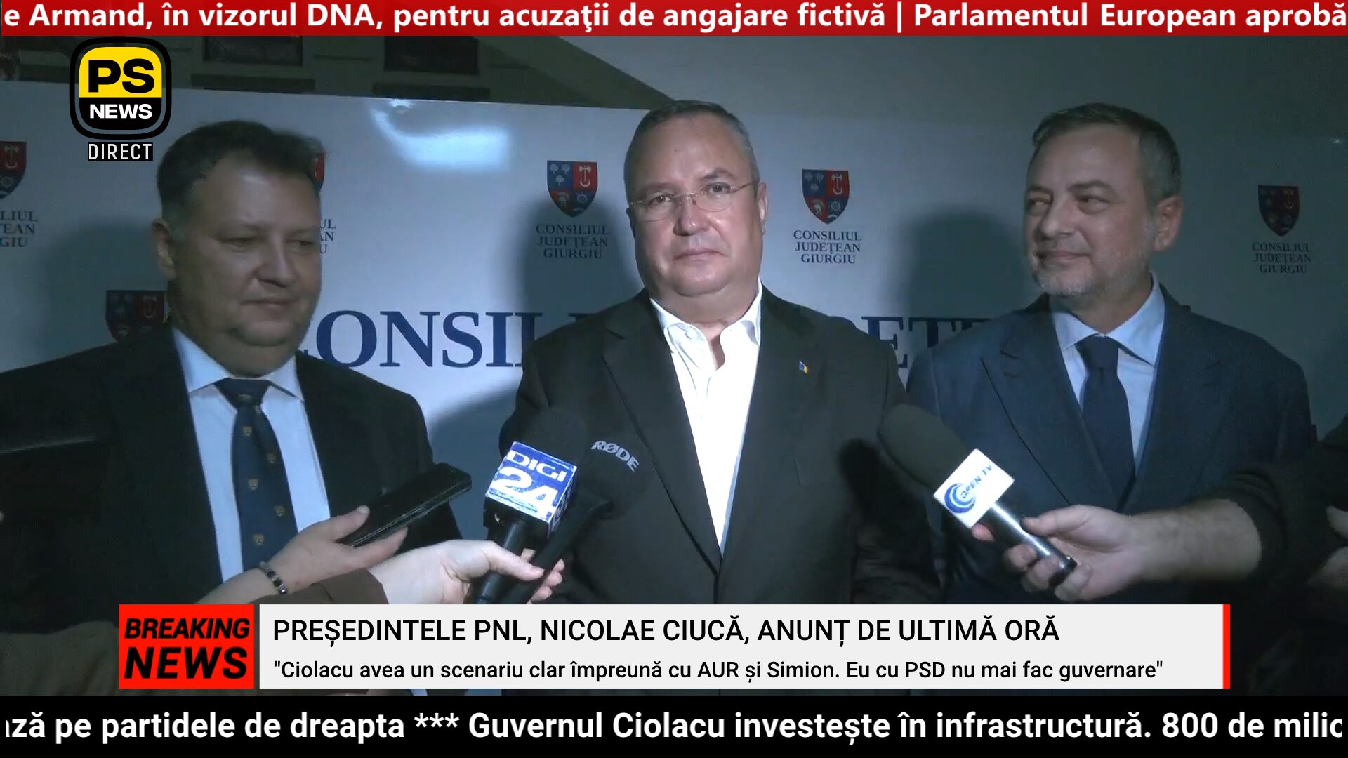 PS News TV | Președintele PNL, Nicolae Ciucă, anunț de ultimă oră