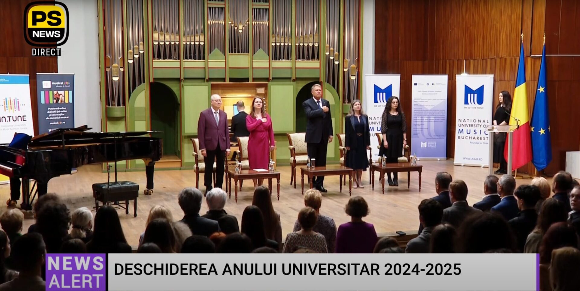 PS News TV | Iohannis, la deschiderea noului an universitar la Universitatea Națională de Muzică