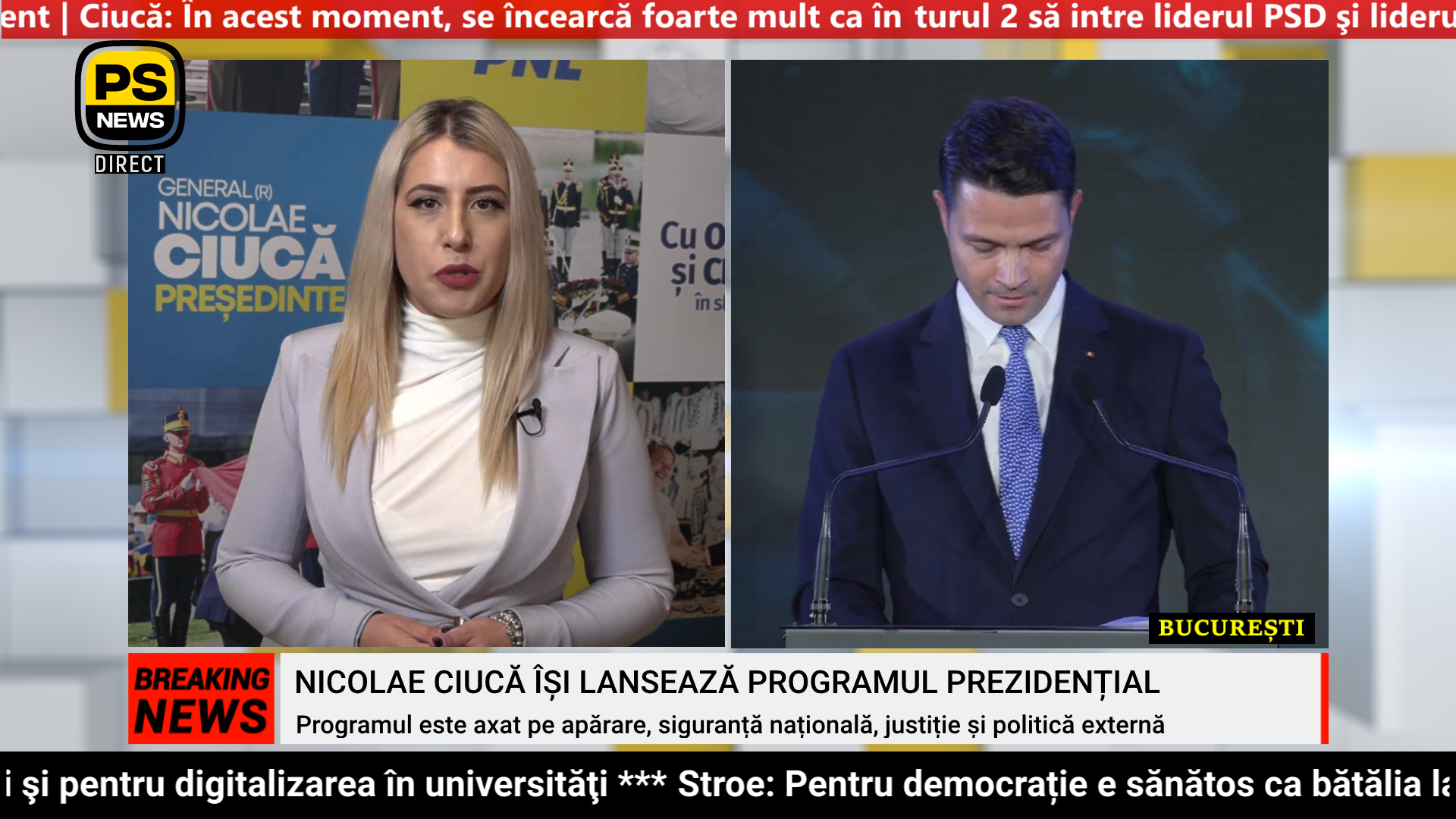 PS News TV | Nicolae Ciucă își lansează programul prezidențial