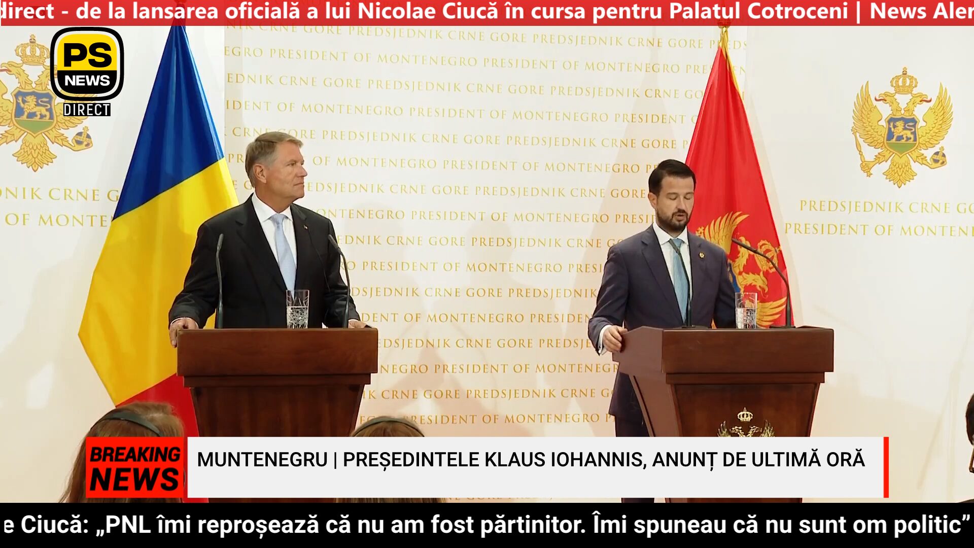 PS News TV | Klaus Iohannis, vizită oficială în Muntenegru, la sfârșit de mandat