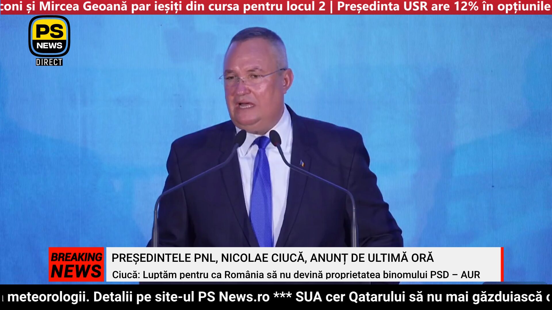 PS News TV | Președintele PNL, Nicolae Ciucă, anunț de ultimă oră