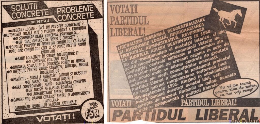 propaganda electorală anii 90