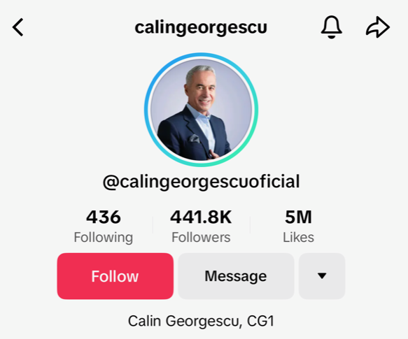 Călin Georgescu / TikTok