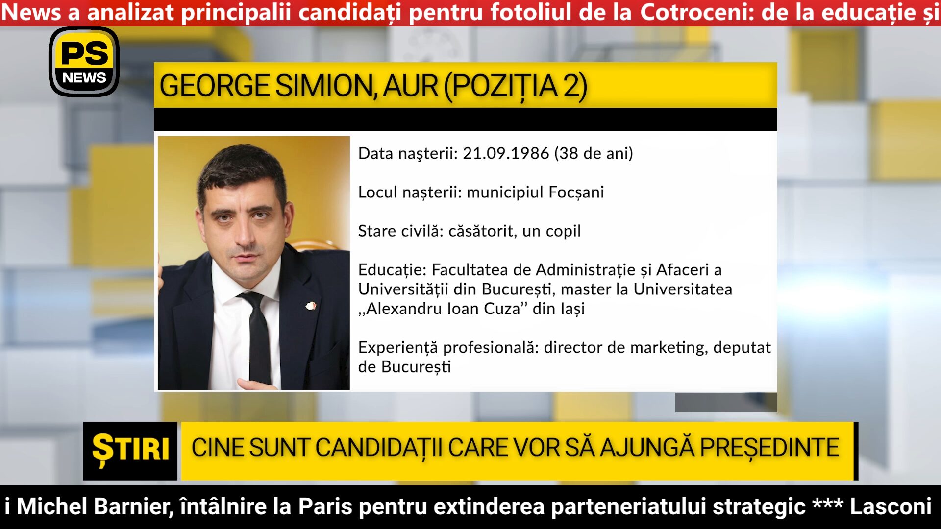 PS News TV | Prezidențiale 2024 | George Simion, președinte AUR | poziția 2 pe buletinul de vot