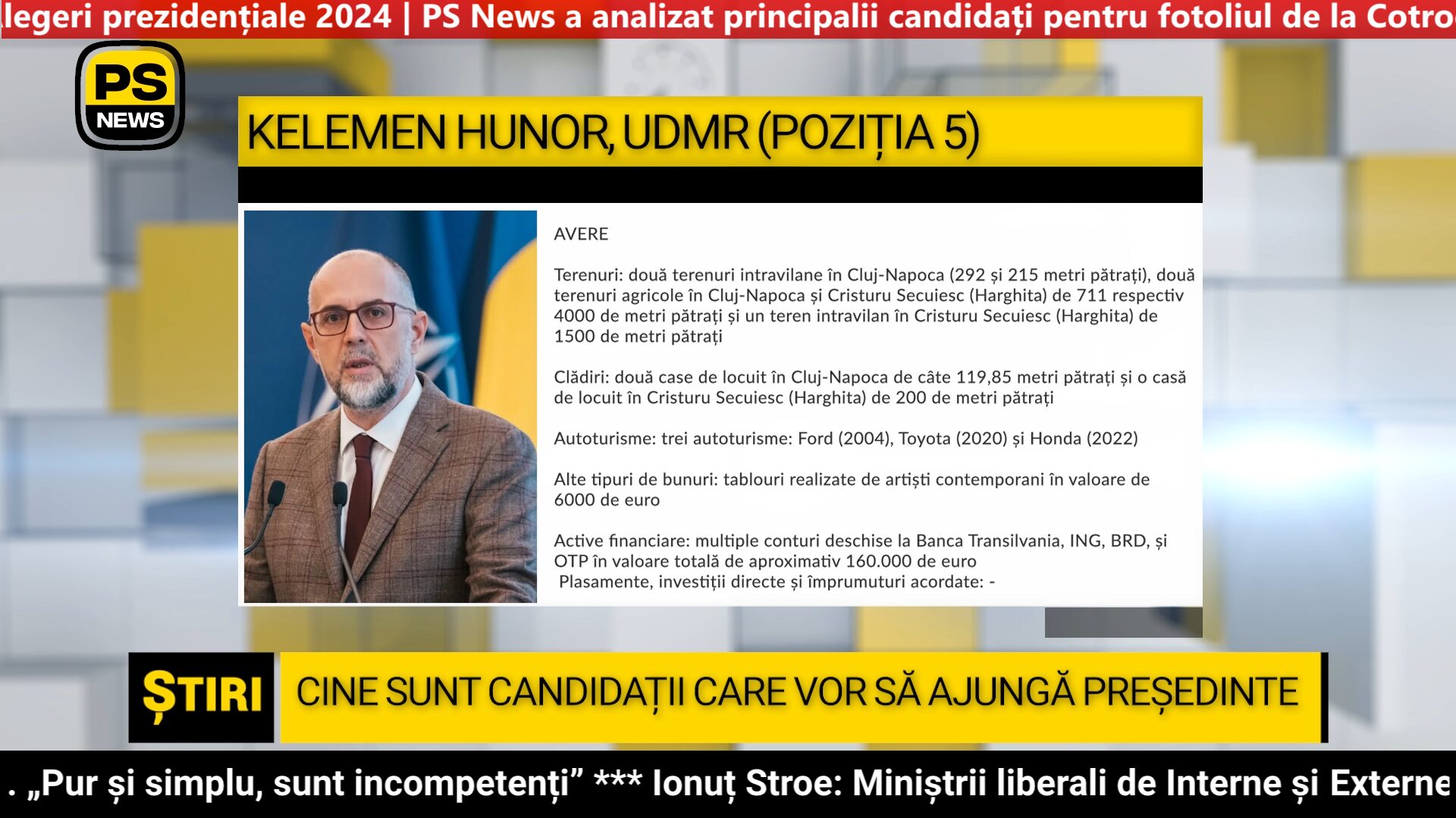 PS News TV | Prezidențiale 2024 | Kelemen Hunor, președinte UDMR | poziția 5 pe buletinul de vot