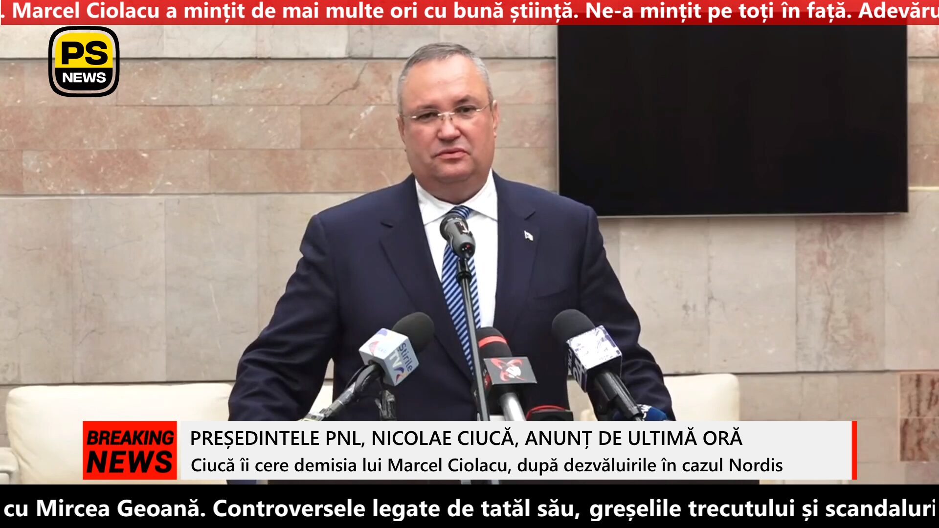 PS News TV | Președintele PNL, Nicolae Ciucă, anunț de ultimă oră