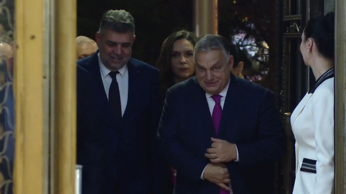 VIDEO Premierul Ungariei, Viktor Orban, a fost primit la Palatul Victoria de omologul său, Marcel Ciolacu