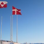 Danemarca/Groenlanda steaguri/steagurile Danemarcei si Groenlandei