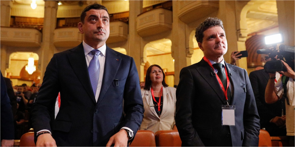 Nicușor Dan și George Simion, prima confruntare față în față la Congresul BNS. Duelul strategiilor economice