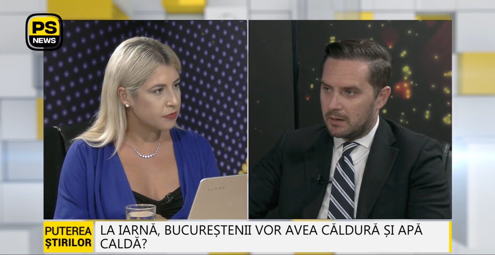 Stelian Bujduveanu în studio, discutând despre transferul CET-urilor către Primăria Capitalei.