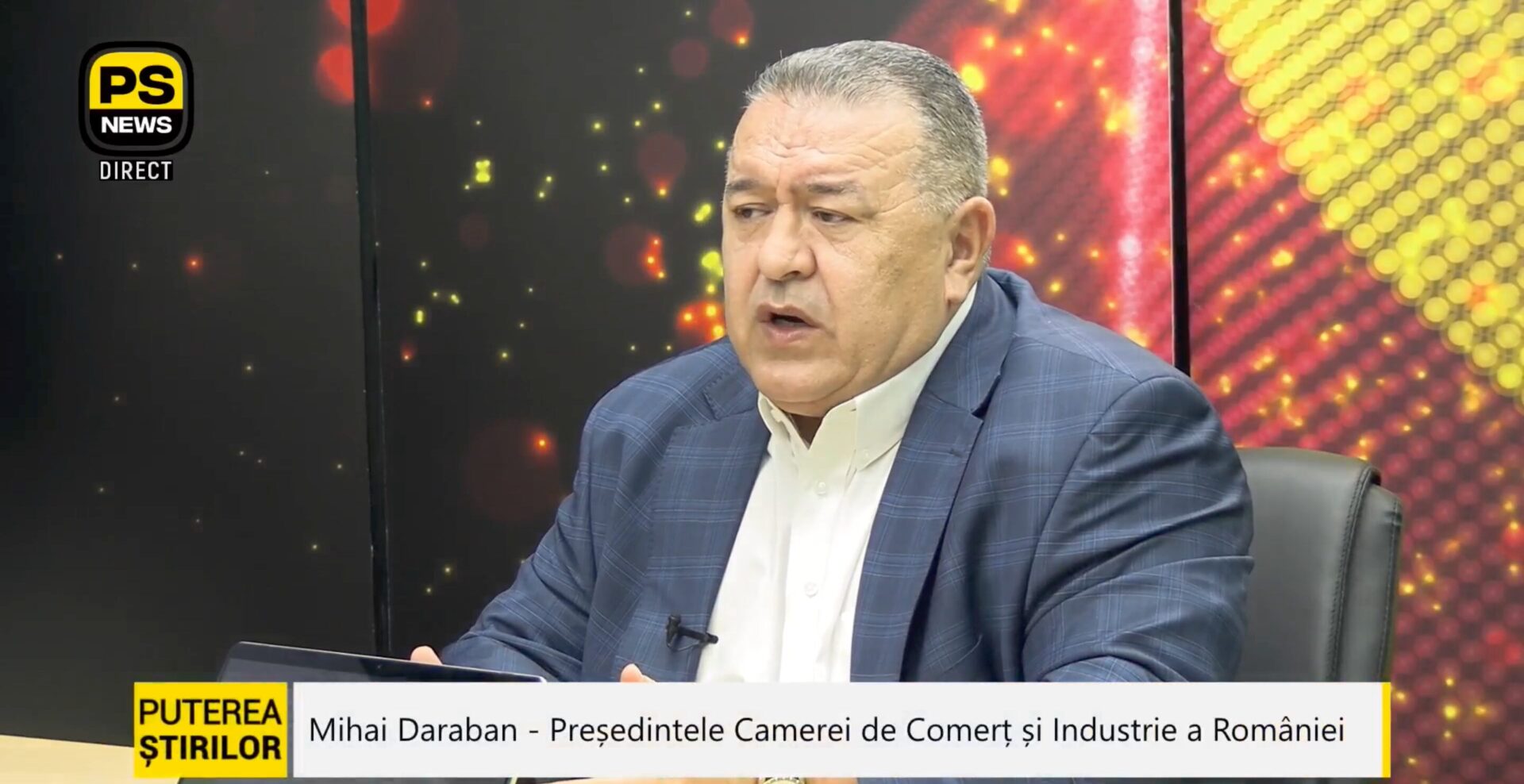Mihai Daraban, președintele CCIR, discutând la Puterea Știrilor despre rolul României în cooperarea economică balcanică